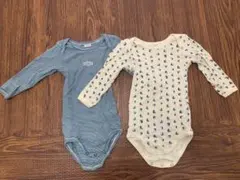 PETIT BATEAU ボディスーツ 2枚セット 12m