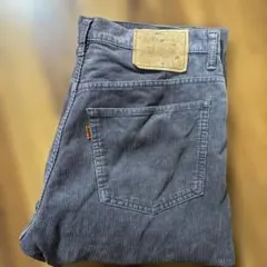 リーバイス 607コーデュロイパンツブーツカット32オレンジタブ ネイビーグレー