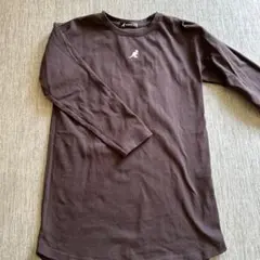KANGOL グレー長袖Tシャツワンピ 155cm