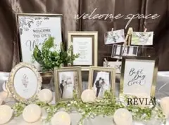 ウェディングウェルカムスペースまとめ売りホワイトゴールドミールヘーデン風グリーン