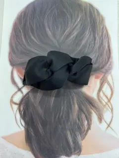 入園入学式に♡シンプルなリボンのバレッタ