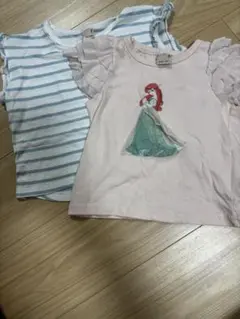 プティマインTシャツ 2枚セット 100cm アリエル　ボーダー