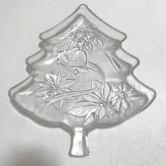 クリスマスツリー型 ガラス 皿