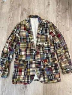 ポロラルフローレン パッチワーク マドラスチェック ジャケット