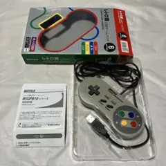 バッファロー レトロ調USBゲームパッド スーパーファミコン風コントローラー
