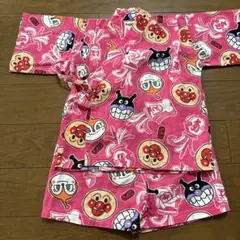 アンパンマン 甚平 90サイズ ピンク　2回着用