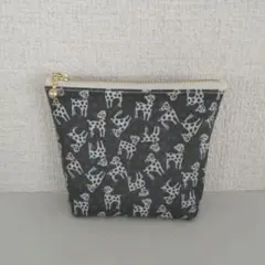 リバティ ダルメシアンドッツ ブラック カラビナポーチ キーホルダー