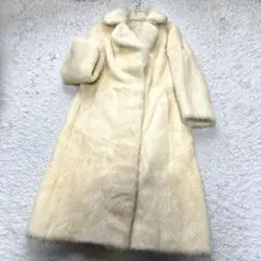 SAGA MINK 毛皮ロングコート クリーム色 - メルカリ