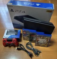 PS4本体 500GB Jet Black コントローラー2台＋ゲームソフト3本