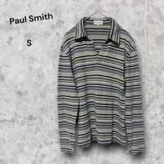 Paul Smith 長袖 スキッパーシャツ　ポロシャツ マルチストライプ Sのサムネイル