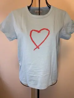 アニエスベー　ライトブルー ハートTシャツ サイズ2