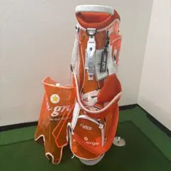 希少　限定　elite grips スタンド式キャディバッグ クリアオレンジ