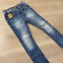 ZARAデニムブルー ストレートレッグパンツ