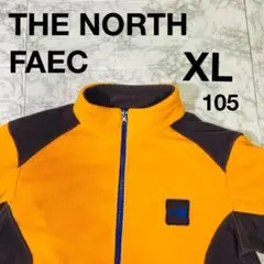 ノースフェイス　フリース　XL 105 オレンジ　グレー　メンズ