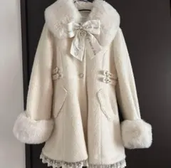 LIZLISA ビジューリボンミニ丈Aラインコート