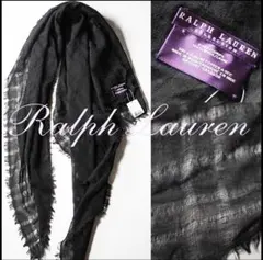 新品 ラルフローレン パープルレーベル シャドウチェックウール大判スカーフ