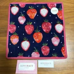 ル*☆様 フェイラー ストロベリードット ネイビー×ライトワイン　ハンカチ