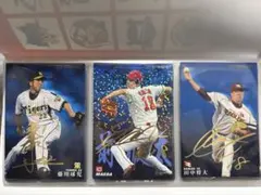 プロ野球チップスSTARCARD金箔サイン7枚（岩瀬田中藤川中田甲斐斉藤前田）