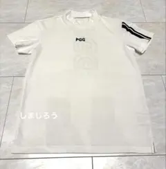 PGG 半袖モックネック　4 PEARLY GATES ホワイト×ネイビー
