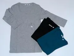 UNIQLO ユニクロ カットソー トップス 7分袖 ３着 無地