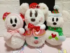 ミッキー　ミニー 雪だるま ぬいぐるみ ディズニーリゾート クリスマス