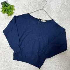 美品♡ 【アプワイザーリッシェ】 長袖 ニット (2) ネイビー ボトルネック