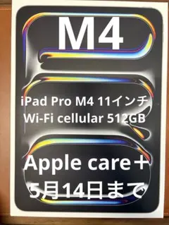 iPad Pro M4 11インチ Wi-Fi cellular 512GB