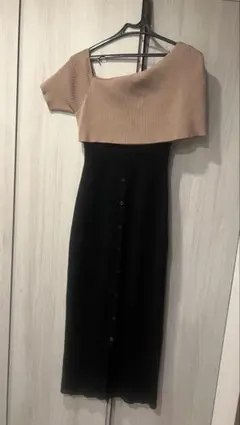 rienda 2WAYワンショルKnitタイトワンピース　春夏