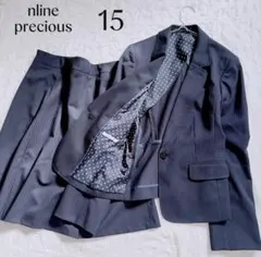 【エヌラインプレシャス】美品✨大きいサイズ ストレッチ シルク混 セットアップ