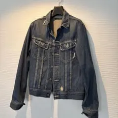【極美品】LOUNGE LIZARD ダメージ加工 デニムジャケット 濃紺 Mのサムネイル