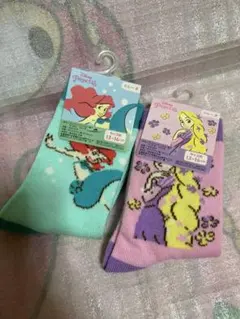 ディズニープリンセス　アリエル　ラプンツェル　靴下　セット　子供用　プリンセス