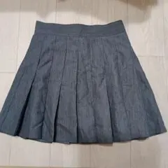 XS グレー プリーツ ミニスカート