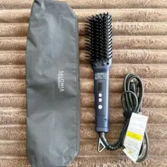 SALONIA ネイビー　サロニア ストレートヒートブラシ スリム　ヘアブラシ
