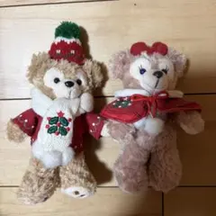 ダッフィー ＆シェリーメイ ぬいぐるみバッジ クリスマス 2010年