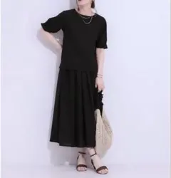 ☆シューラルー　お袖タックブラウス・タックフレアスカート〜2点セット〜