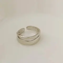 指輪 シルバー ダブル ライン オープン リング シルバー925 ユニセックス