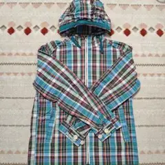 ユニクロ UNIQLO チェック柄 ジップパーカー Mサイズ