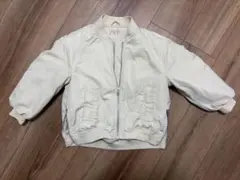 ZARA オーバーサイズ ボンバージャケット XS アイボリー ZARA - ZARA ウォーターレペレント オーバーサイズ ボンバージャケット