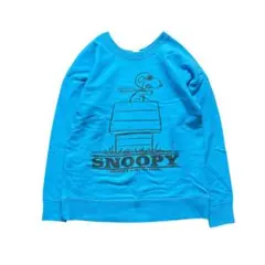 7AS6 vintageSNOOPY スウェット　トレーナー　水色　S 古着