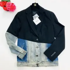 【タグ付き未使用品】　Desigual　デニムテーラードジャケット　ドッキングのサムネイル