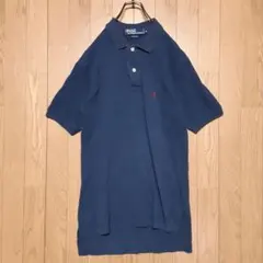 90s Polo Ralph Lauren ネイビー 半袖ポロシャツ ポニー S
