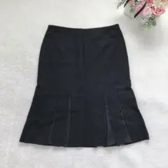 クードシャンス ひざ丈スカート 定番 フレア シンプル カジュアル おすすめ 黒のサムネイル