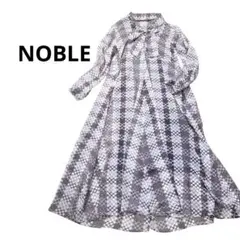 美品✨NOBLE スピックアンドスパン チェック柄ロングスリーブワンピース