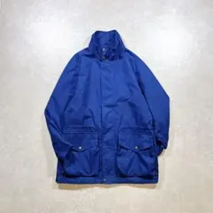 90s LANDS'END ストームコート ナイロン 裏地キルティング 古着