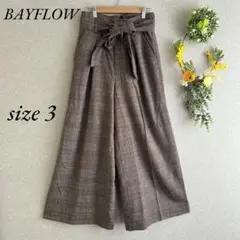 ◇BAYFLOW ベイフロー ワイドパンツ スタイリッシュ おしゃれ チェック柄