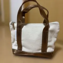 UNITED ARROWS ミニトートバッグ ポーチ　ブロンズ✖️キャンバスのサムネイル