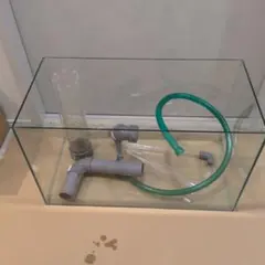 引取り限定】90×50×45 オーバーフロー水槽 ホワイト 水槽台セット