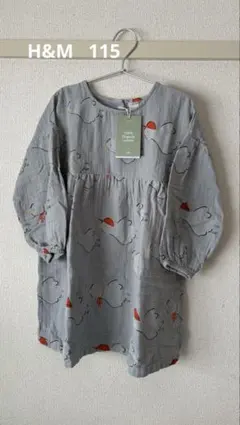 H&M コットンモスリンワンピース　キッズ　115