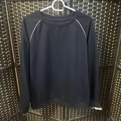黒 ラグランスリーブ 長袖トップス