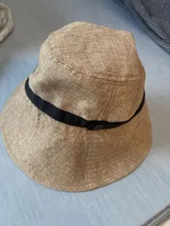 【ノースフェイス】ベージュ バケットハット 調整可能ストラップ